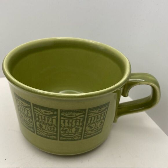 Vintage Taylor Smith Taylor - Oasis Green Pattern - Set of 3 Cups - Picture 4 of 7